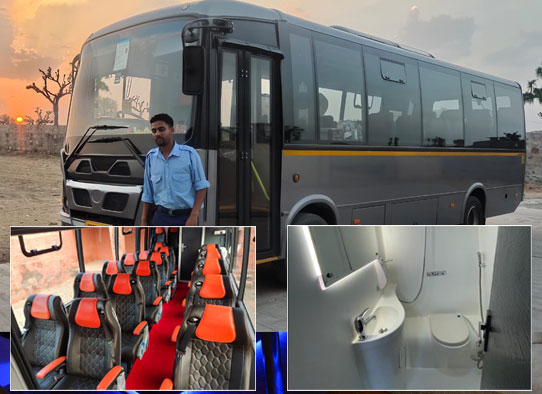 18 seater marcopolo imported coach with toilet washroom on rent in delhi