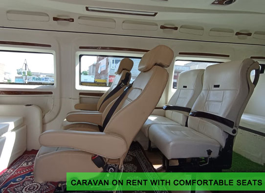 8 seater luxury caravan with drop down bed on rent in delhi